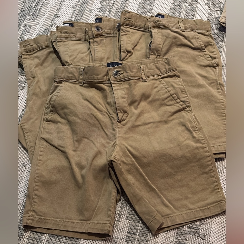 Boys Children’s Place Khaki Uniform Shorts (6 pair) - Sz: 8H